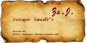 Zsingor Január névjegykártya